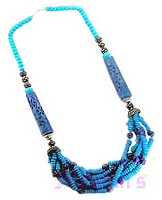 Multi row bone necklace - click here for large view